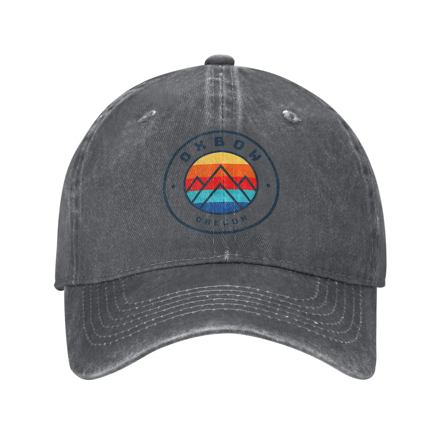 Retro Oxbow Oregon Fishing Distressed Baseball Cap