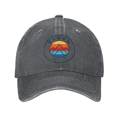 Retro Oxbow Oregon Fishing Distressed Baseball Cap