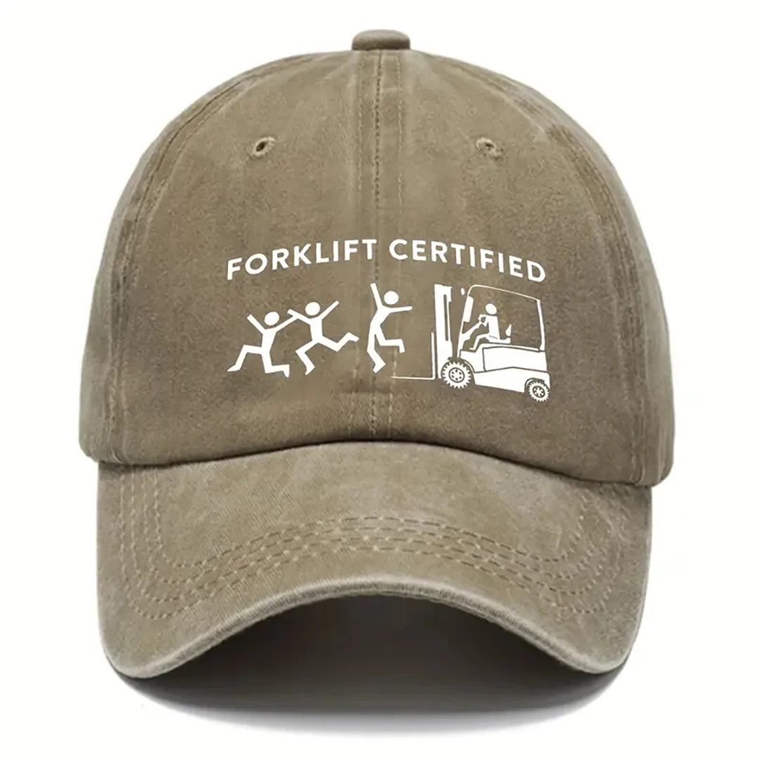 Forklift Operator Distressed Washed Vintage Baseball Cap