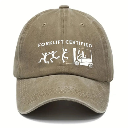 Forklift Operator Distressed Washed Vintage Baseball Cap