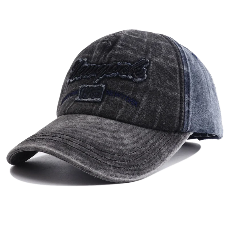 Washed Cotton Letter Snapback Cap