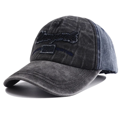 Washed Cotton Letter Snapback Cap