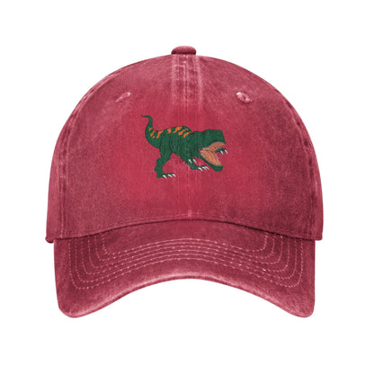 Angry T Rex Washed Denim Adjustable Baseball Cap