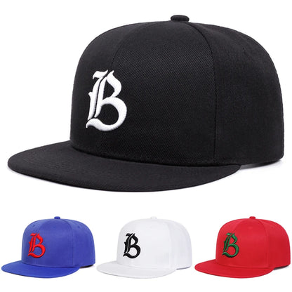 Unisex IB Embroidery Flat Brim Hip Hop Baseball Cap