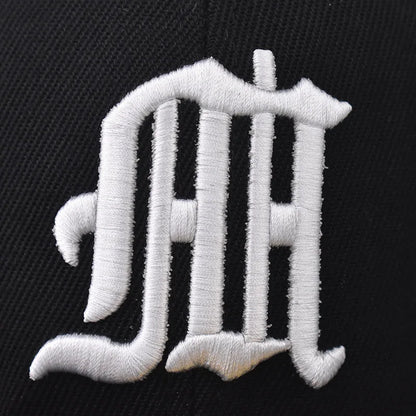 Unisex HH Letter Embroidery Flat Brim Hip Hop Cap