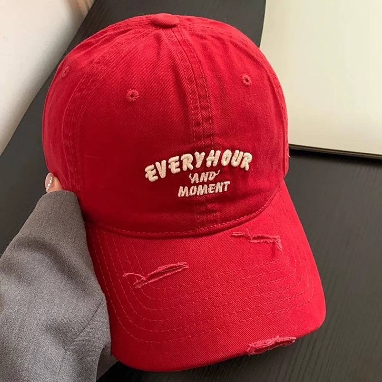 RICYGVM Red Letter Duck Tongue Baseball Cap