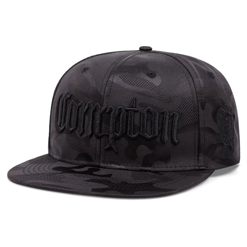 Compton Embroidered Street Hip Hop Snapback Cap