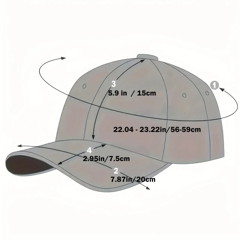 Retro Washed Embroidered Adjustable Baseball Cap