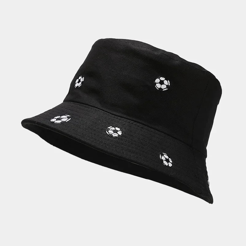 Four Seasons Cotton Embroidery Travel Bucket Hat