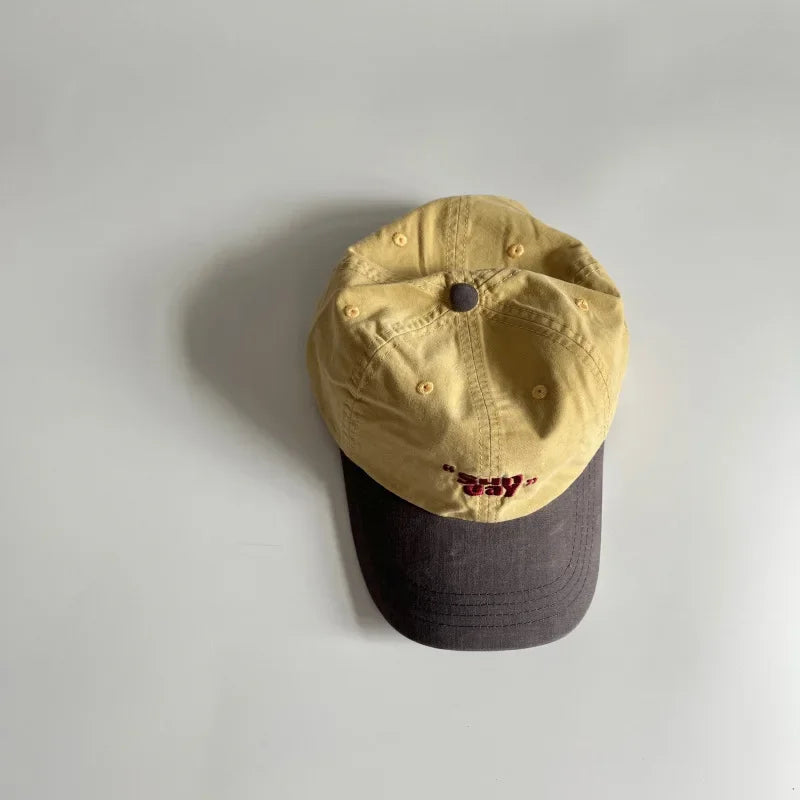 Sun Day Letter Embroidered Cotton Snapback Baseball Hat