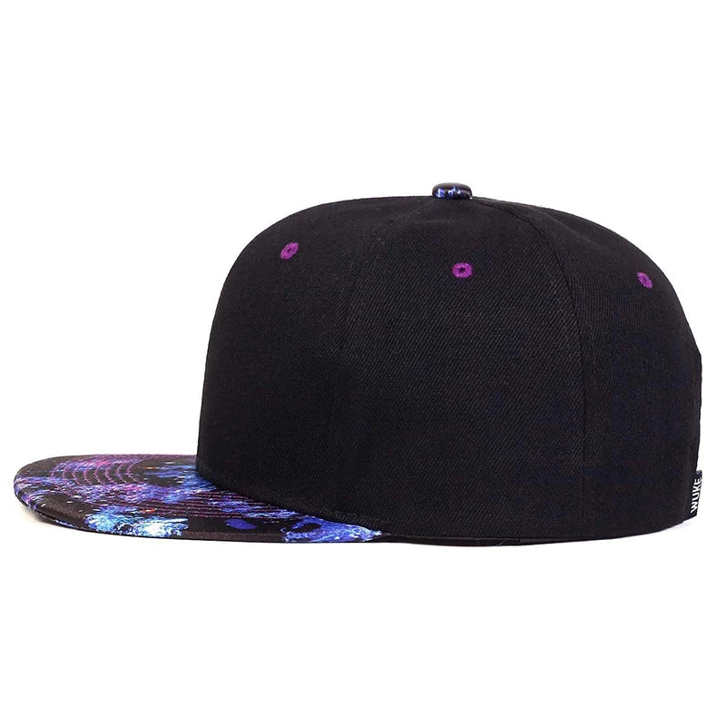 Fashion Starry Sky Hat Brim Baseball Cap Hip Hop Hat