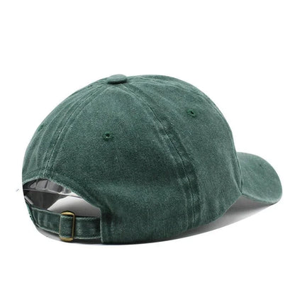 New Unisex Washed Cotton Cap Letter Embroidery Baseball Cap