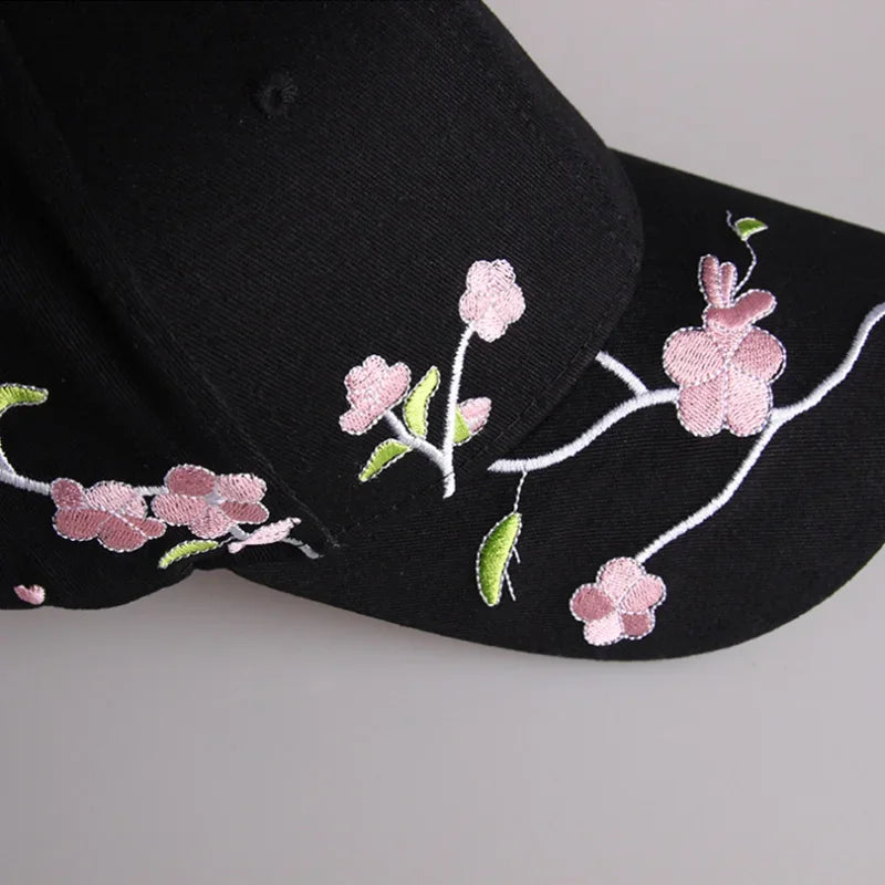 Hanhua Plum Blossom Long Brim Baseball Cap