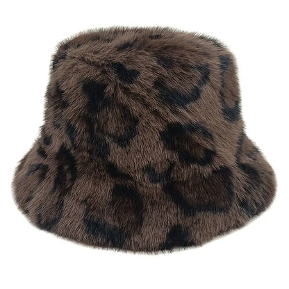 Autumn Winter Printed Polyester Bucket Hat