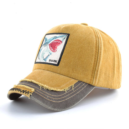 Shark Patch Denim Baseball Cap