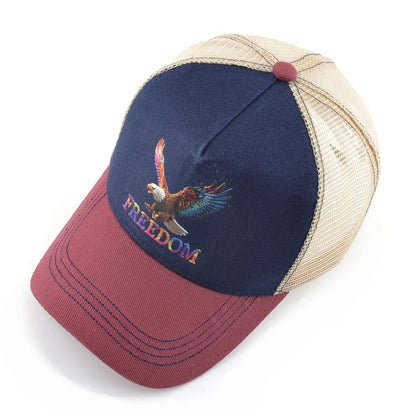 Unisex Eagle Print Mesh Hip Hop Baseball Cap