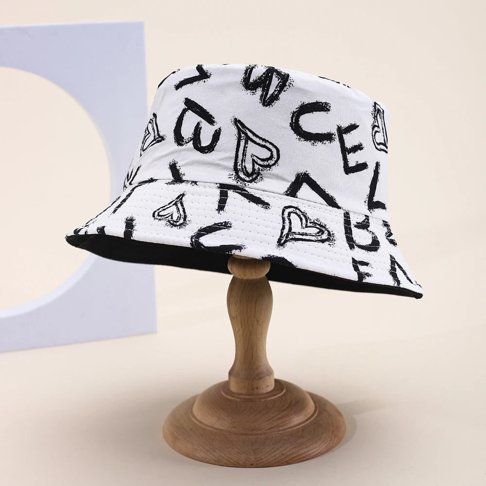 Letter Print Fashion Bucket Hat