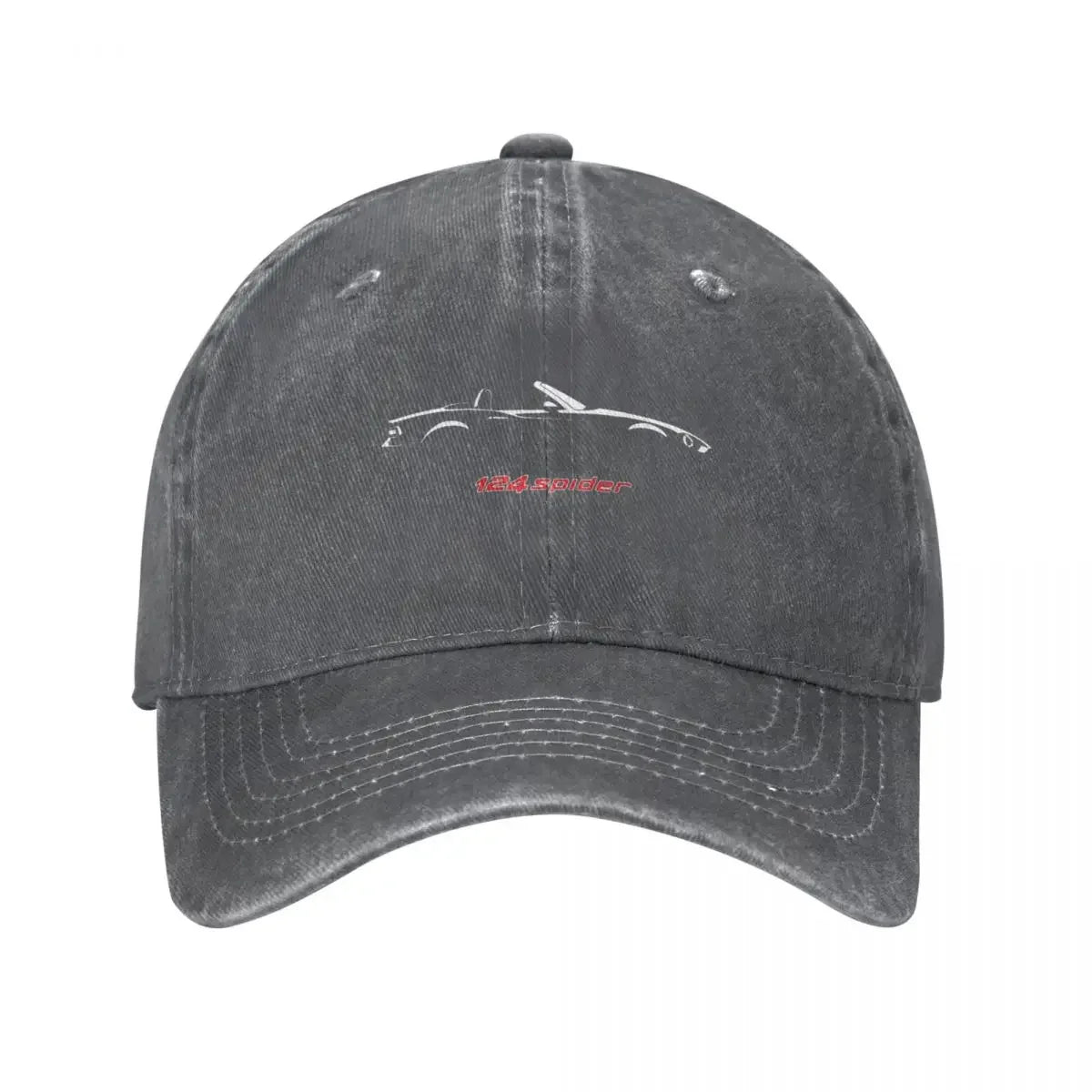 Fiat 124 Spider Denim Adjustable Hip Hop Baseball Cap