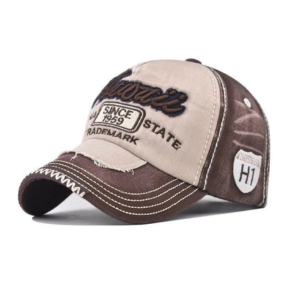 Vintage 1959 Letter Embroidered Washed Baseball Cap