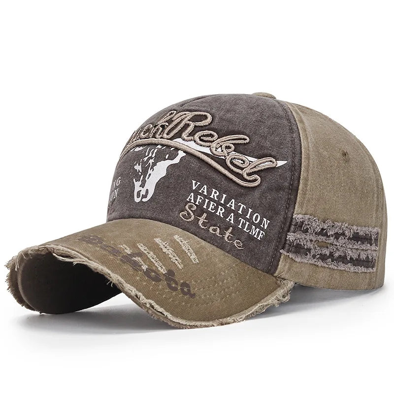 Vintage Distressed Washed Embroidered Baseball Cap