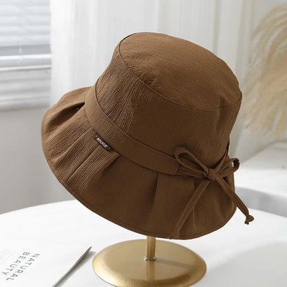 Women's Bucket Hat With Bow Adjustable