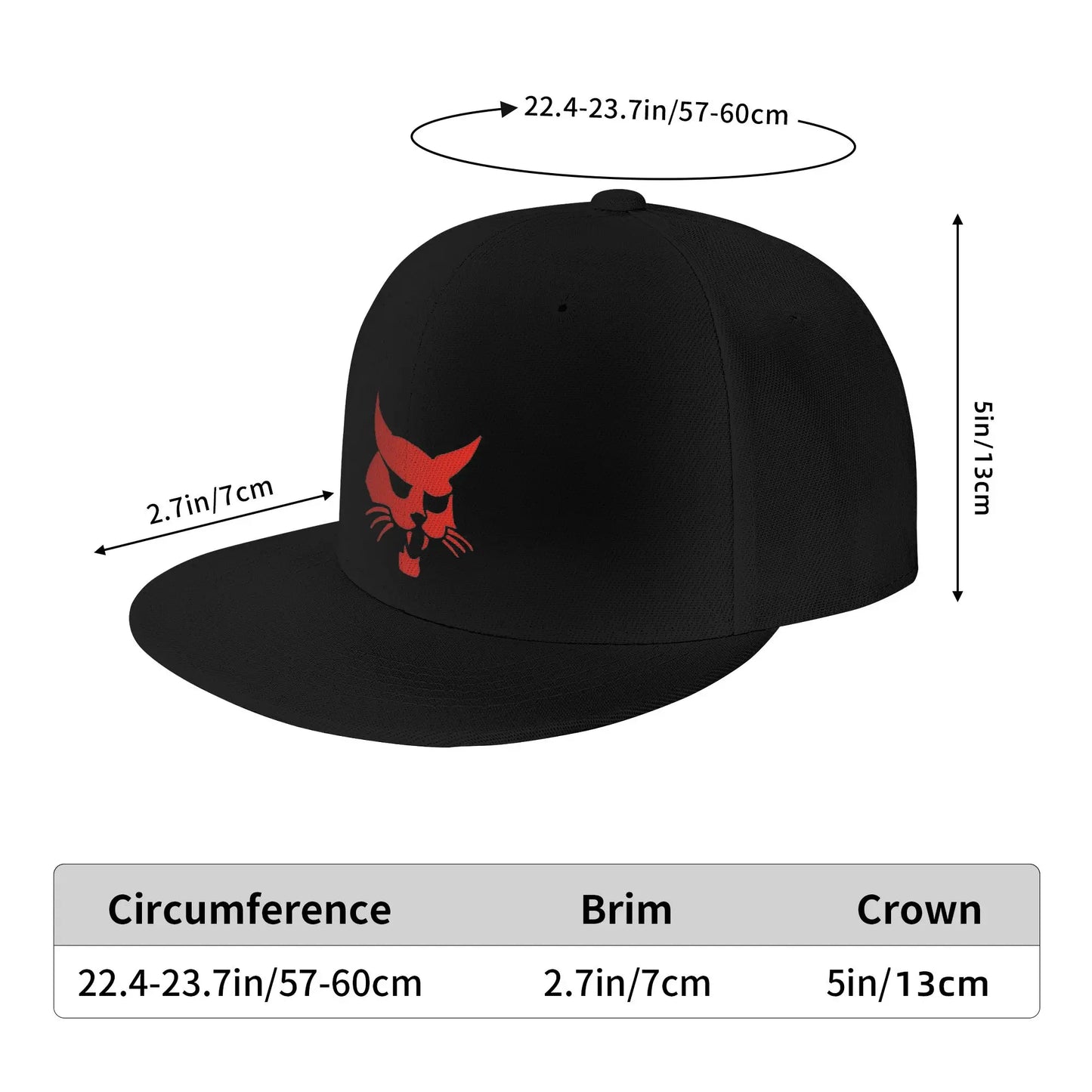 Premium Bobcat Logo Breathable Unisex Snapback Cap