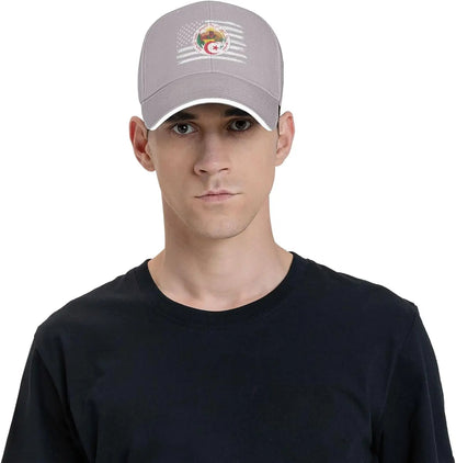 Algeria Emblem Distressed Flag Baseball Cap
