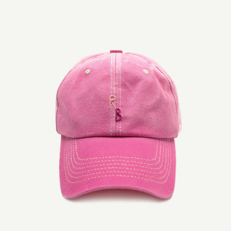 Hand Dyed Monogram Embroidered Cotton Baseball Cap