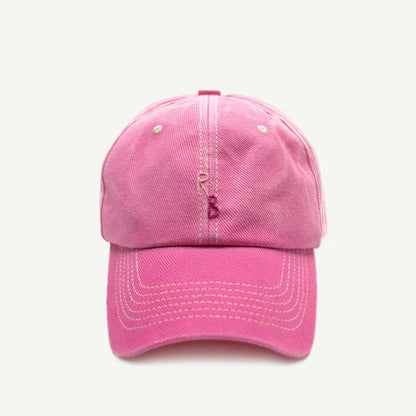 Hand Dyed Monogram Embroidered Cotton Baseball Cap