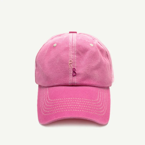 Hand Dyed Monogram Embroidered Cotton Baseball Cap