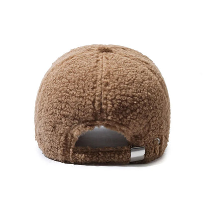 Trendy Lambswool Windproof Women Baseball Cap