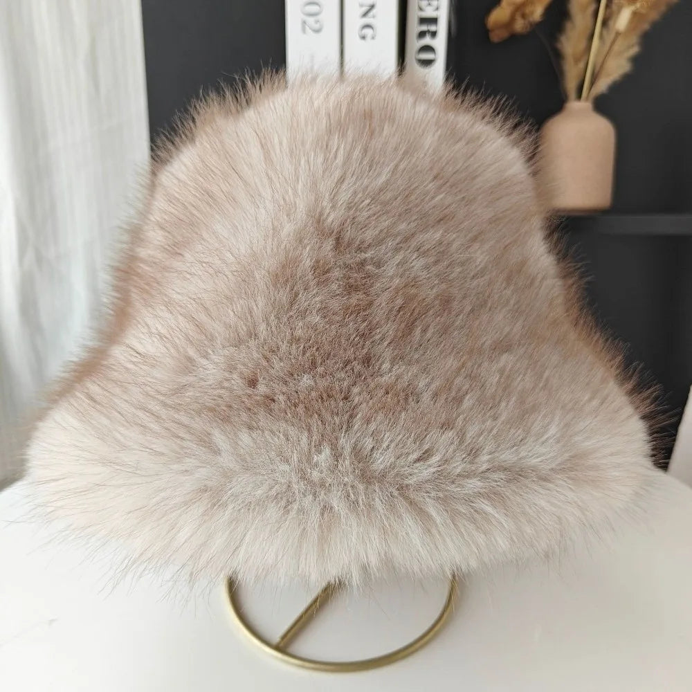 Warm Fluffy Fur Fisherman Bucket Hat