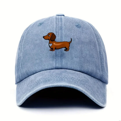 Cute Sausage Dog Printed Adjustable Baseball Cap