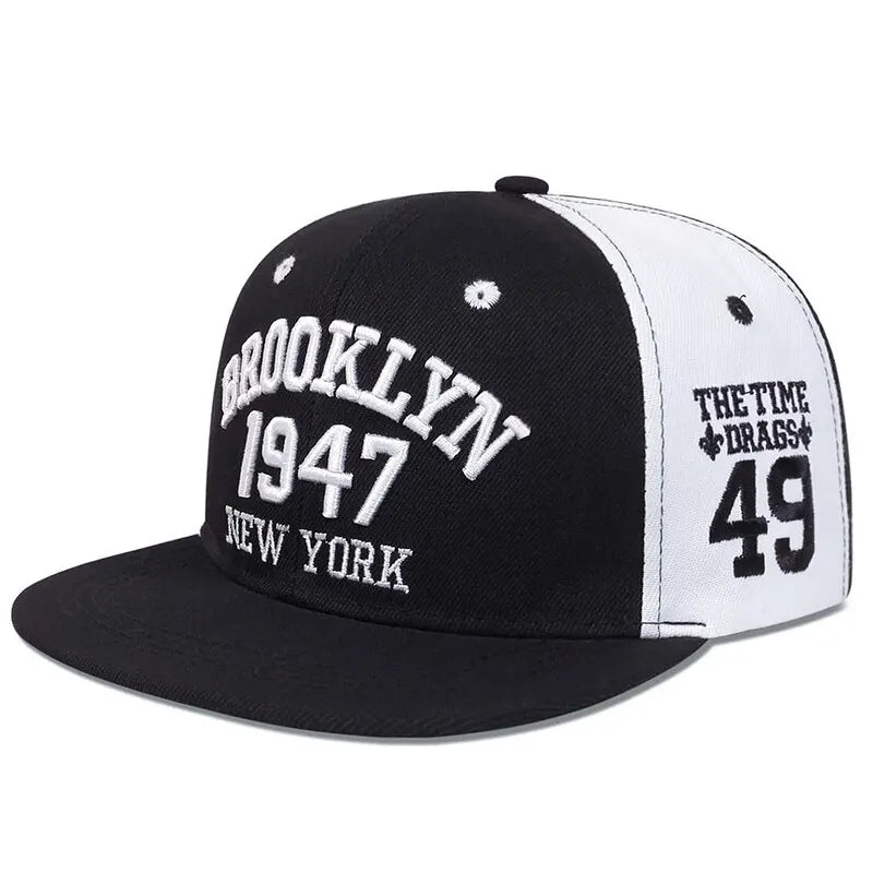 Brooklyn 1947 Embroidery Unisex Snapback Cap
