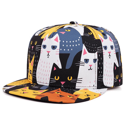 Animal Print Street Hip Hop Flat Brim Cap