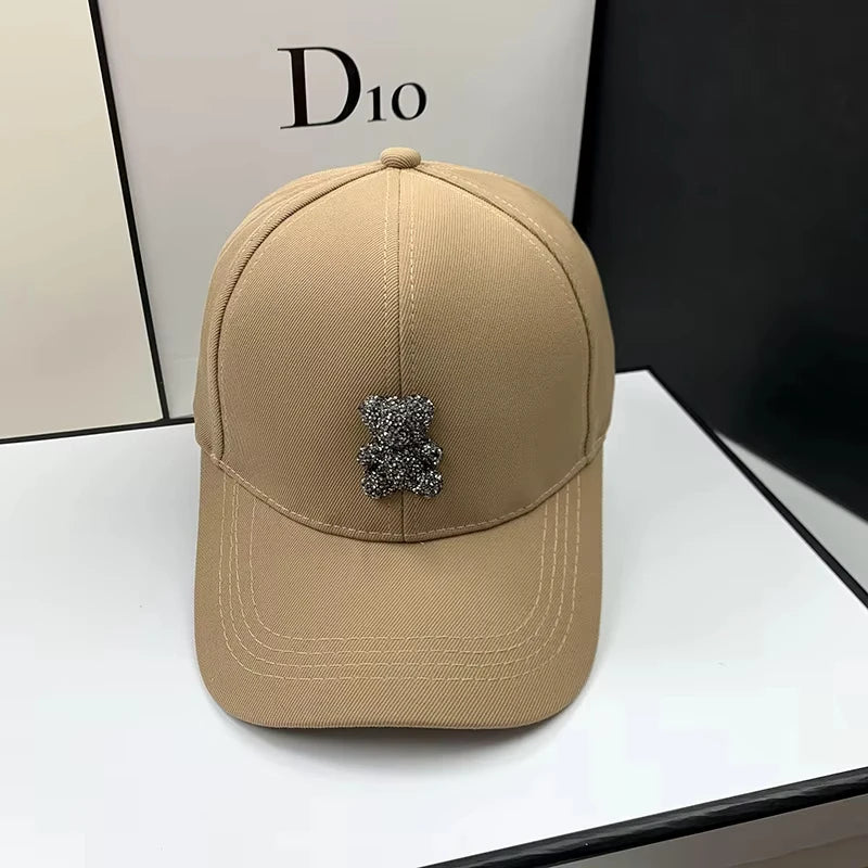 Crystal Teddy Bear Baseball Cap