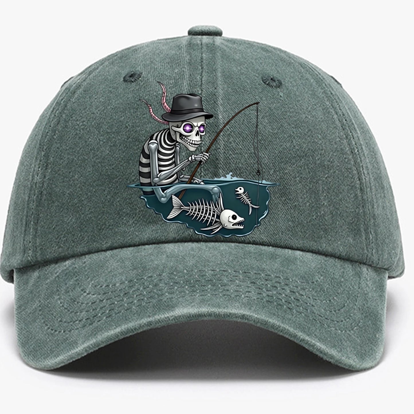 Skull Print Baseball Cap