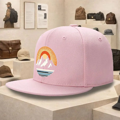 Mountain Sunset Graphic Unisex Snapback Cap
