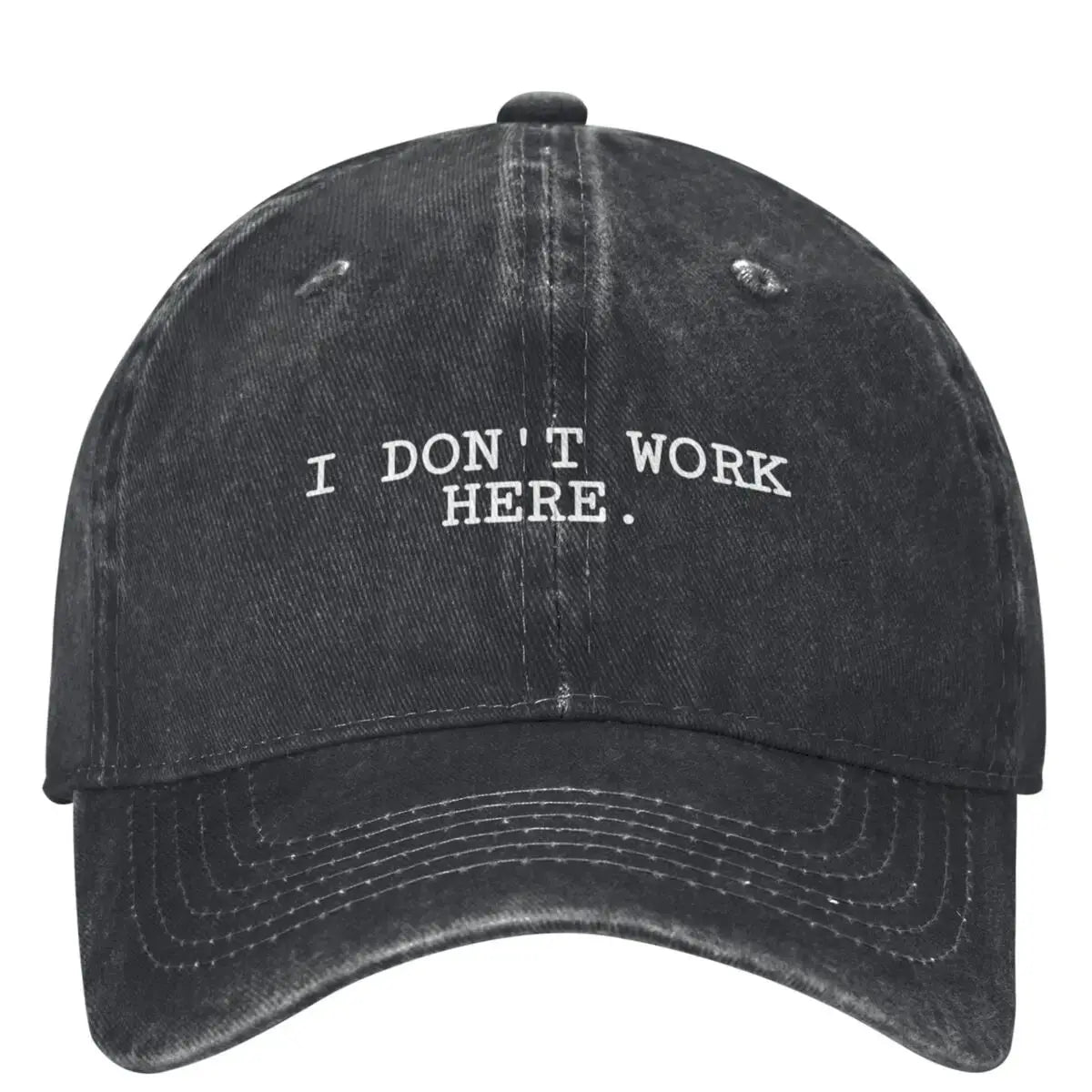 I Don't Work Here Funny Trucker Baseball Cap