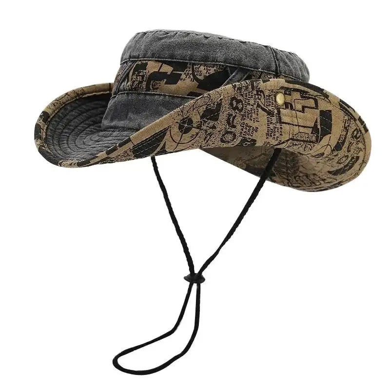 Cotton Letter Embroidery Bucket Hat