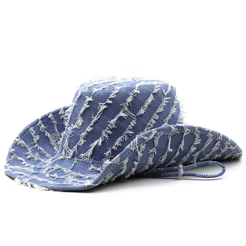Unisex Vintage Denim Cowboy Hat