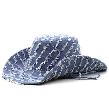 Unisex Vintage Denim Cowboy Hat