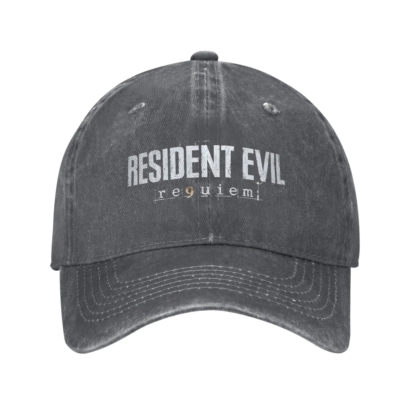 Resident Evil Requiem Logo Washed Snapback Baseball Cap