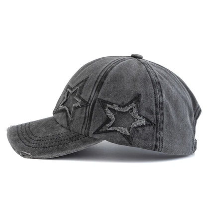 Women's Star Design Washed Cotton Dad Hat