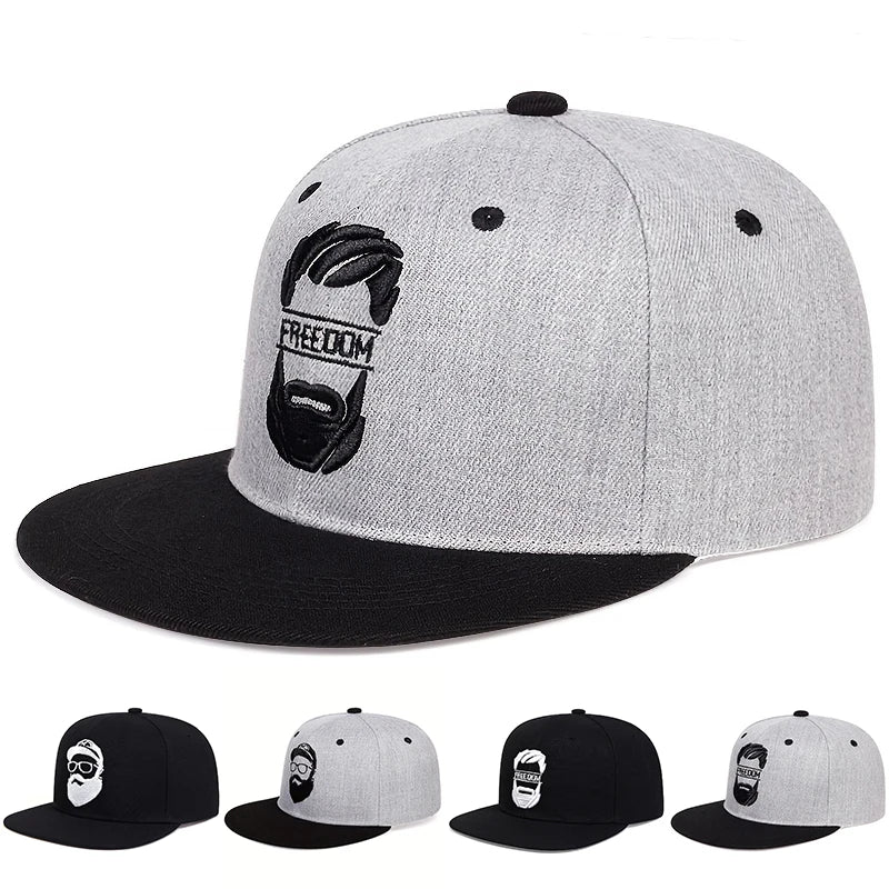 Unisex Uncle Beard Embroidery Hip-hop Hats