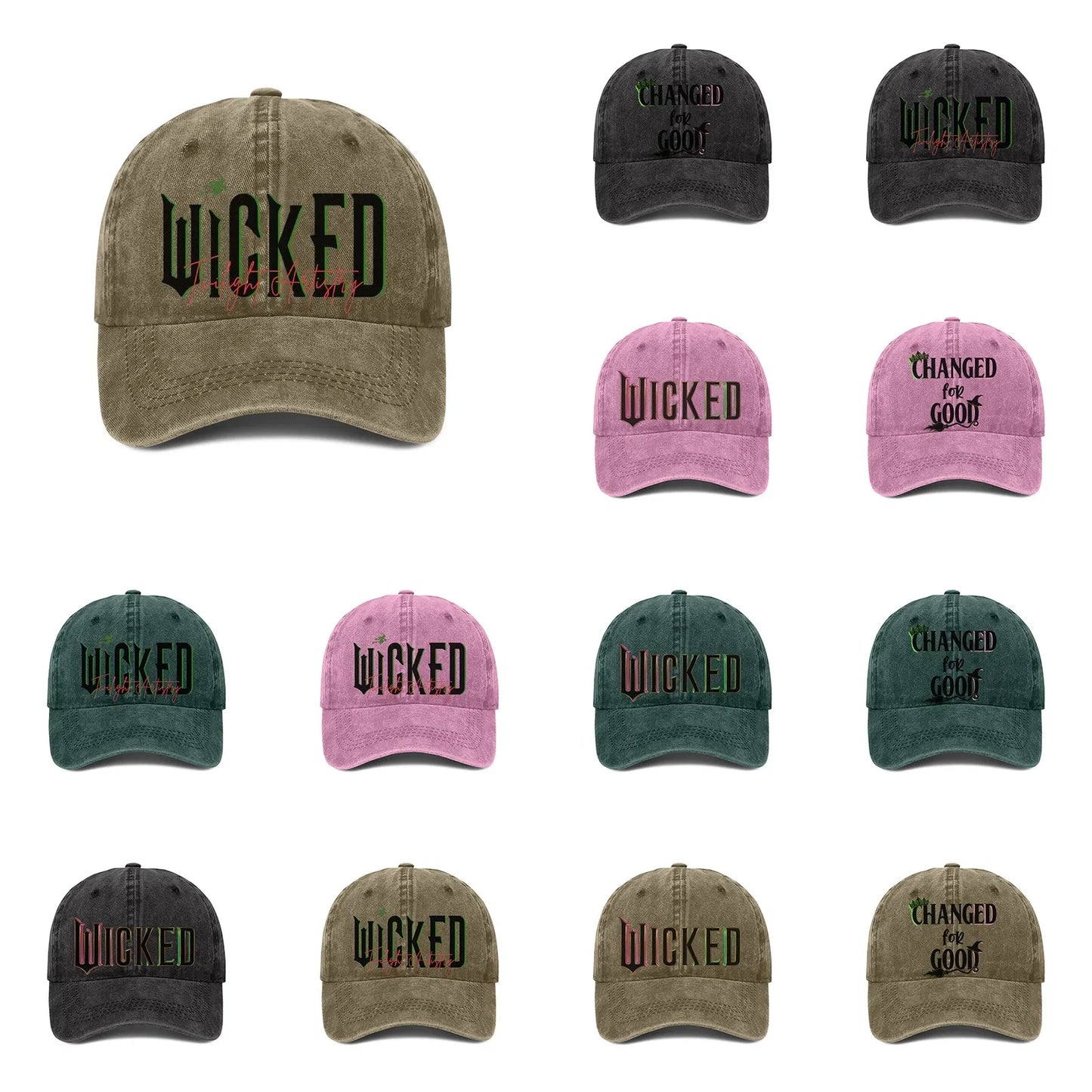 Wicked Alphabet Twill Baseball Cap