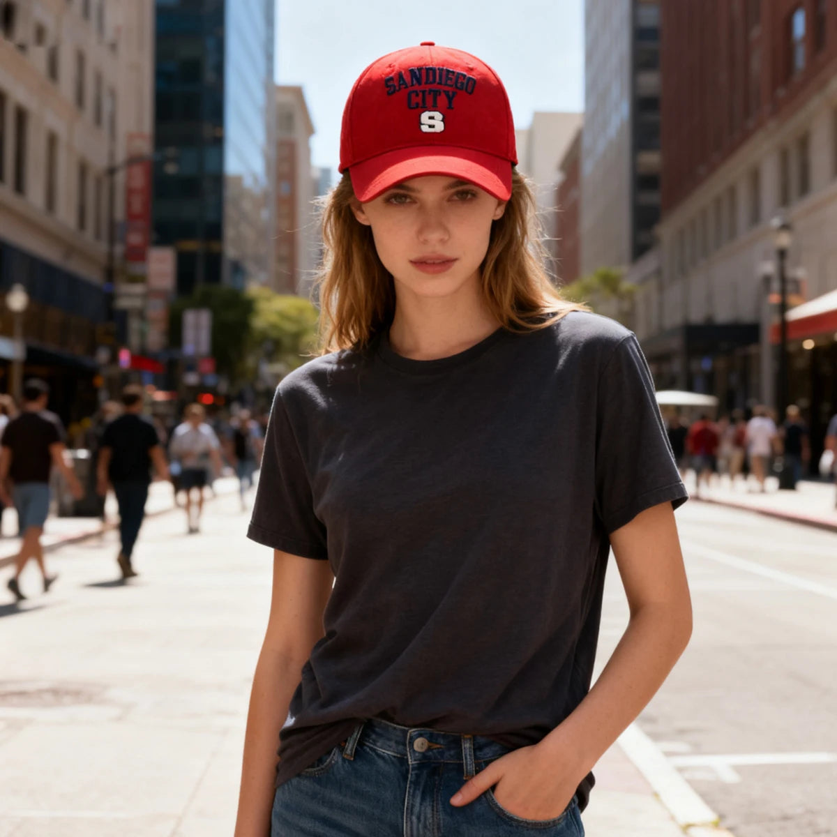 Wide Brim Face-Slimming Baseball Cap