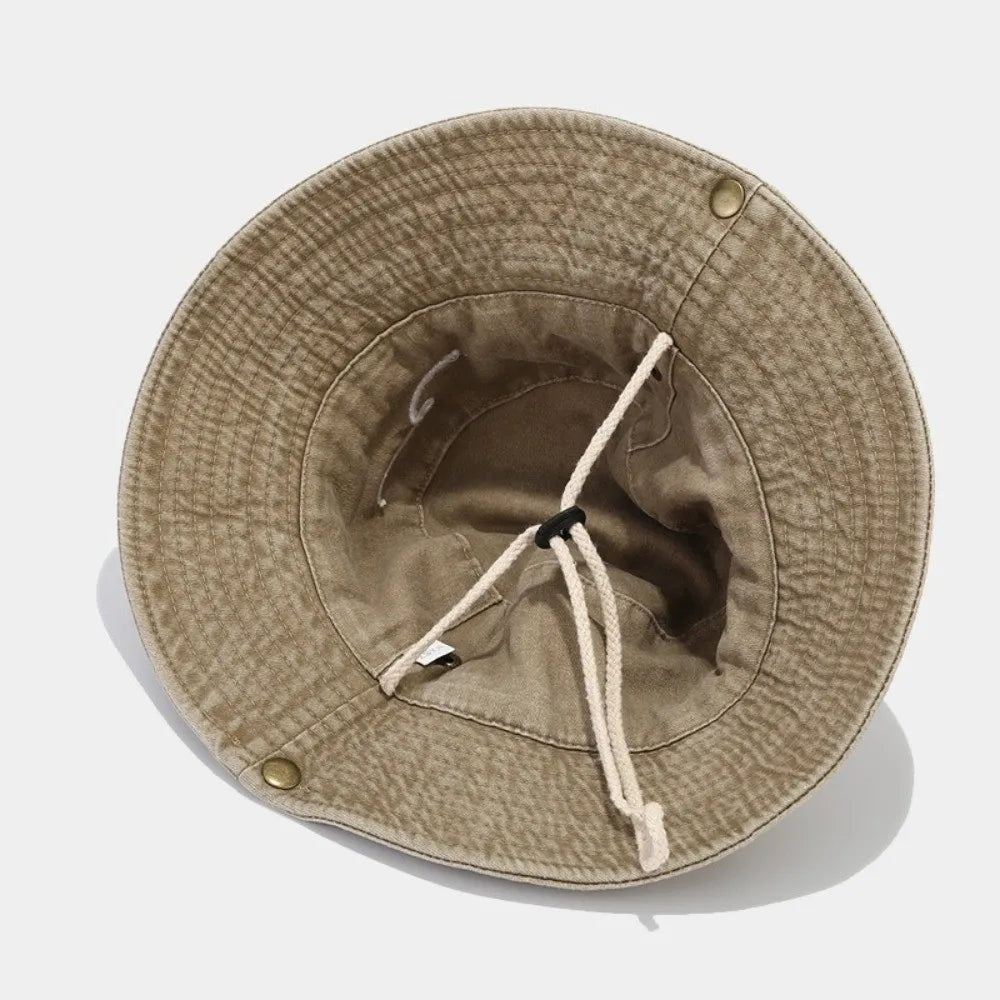 Breathable Cotton Embroidered Sunshade Bucket Hat