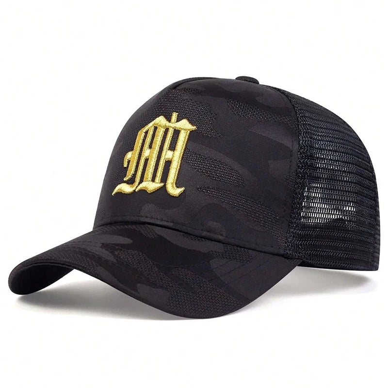 M Letter Camouflage Baseball Cap
