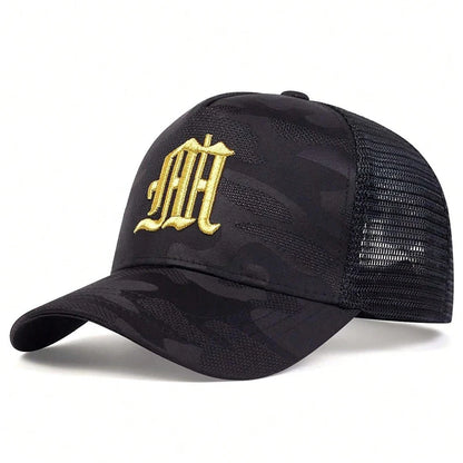 M Letter Camouflage Baseball Cap